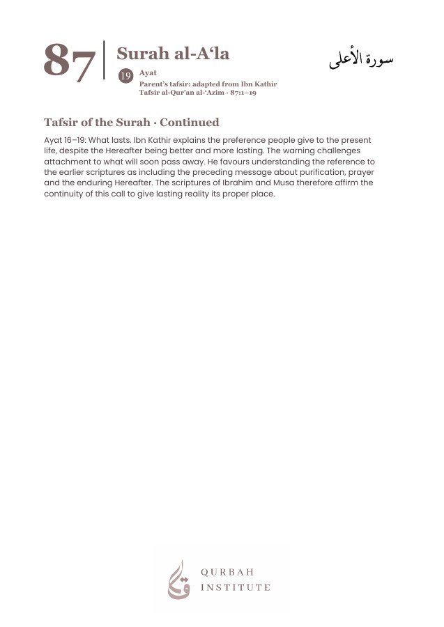 Surah al-A‘la, page 2: parent tafsir
